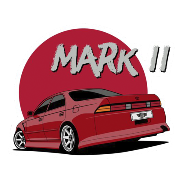 Вологостійка наклейка на авто /мото /вело Toyota Mark 2 90 sticker 9х7cm - Фото 1 Вологостійка наклейка на авто /мото /вело Toyota Mark 2 90 sticker 9х7cm - изображение 1