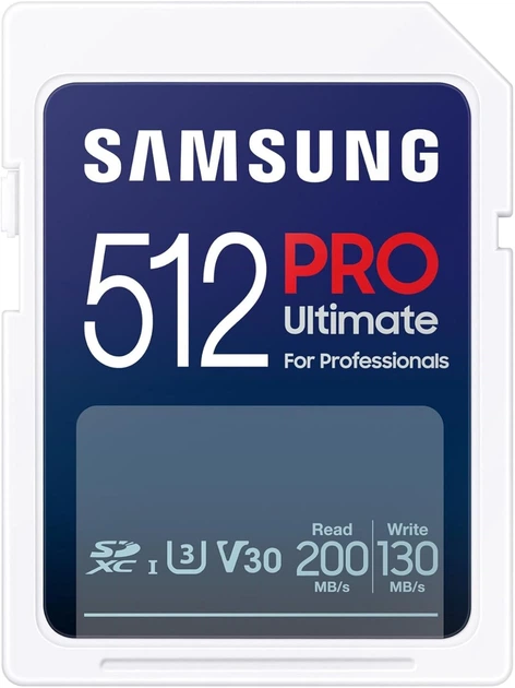 Карта памяти Samsung Pro Ultimate SDXC 512GB UHS-I U3 V30 + считыватель (MB-SY512SB/WW) - изображение 2