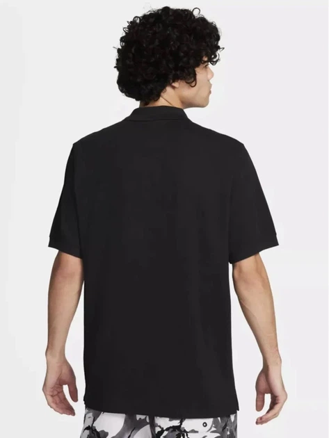 Поло довге чоловіче Nike M Nk Club Ss Polo Pique FN3894-010 2XL Чорне (196974891857) - зображення 2