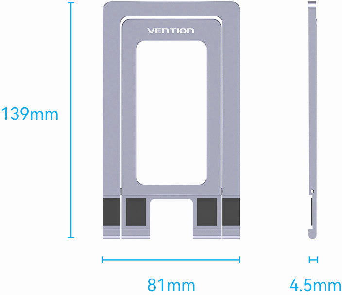 Держатель для телефона/планшета Vention Aluminium Alloy Grey (KCZH0) - изображение 9