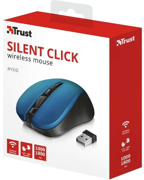 Mysz Trust Mydo Silent Wireless niebieska (TR21870) - obraz 6