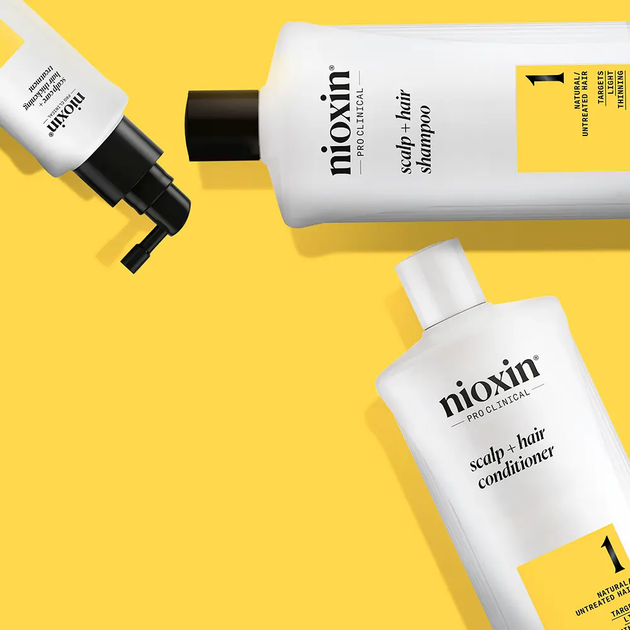 Набір для догляду за волоссям Nioxin System 1 Шампунь 300 мл + Кондиціонер 300 мл + Сироватка 100 мл (4064666844503) - зображення 3