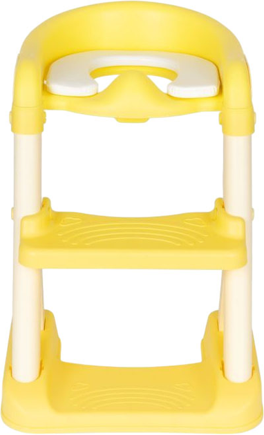 Nakładka na toaletę ze schodkami EcoToys biało-żółta (5903769978991) - obraz 3