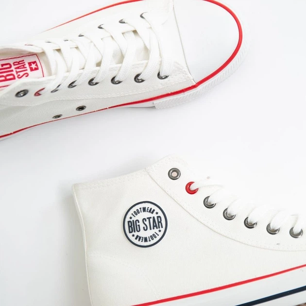 Чоловічі кеди високі Big Star JJ174602-101 40 Білі (5900714487256) - зображення 5