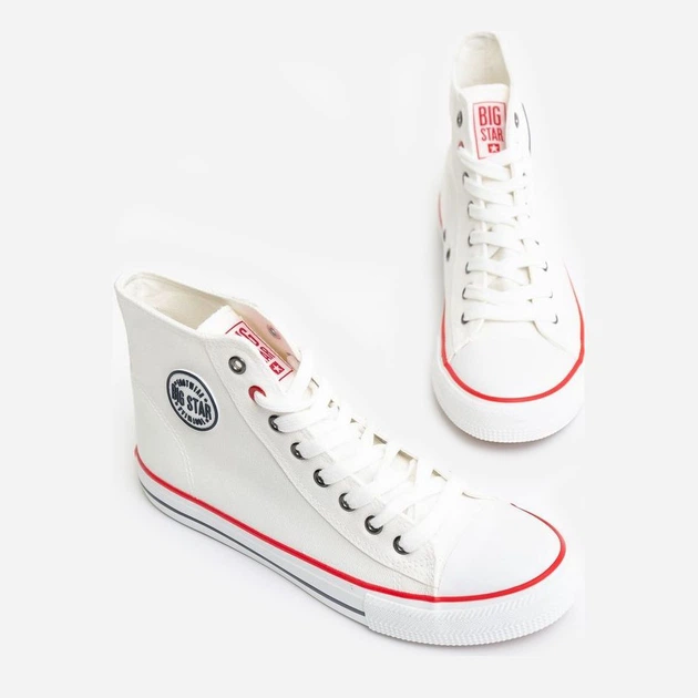 Чоловічі кеди високі Big Star JJ174602-101 44 Білі (5900714487447) - зображення 4