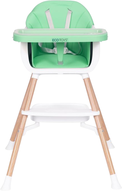 Krzesełko do karmienia EcoToys 2w1 Zielony (5905817004577) - obraz 4