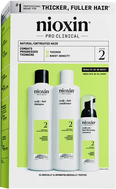 Zestaw do pielęgnacji włosów Nioxin System 2 Szampon 150 ml + Odżywka 150 ml + Serum 40 ml (4064666843926) - obraz 2