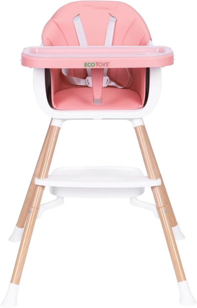 Стільчик для годування EcoToys 2в1 Рожевий (5905817004591) - зображення 4