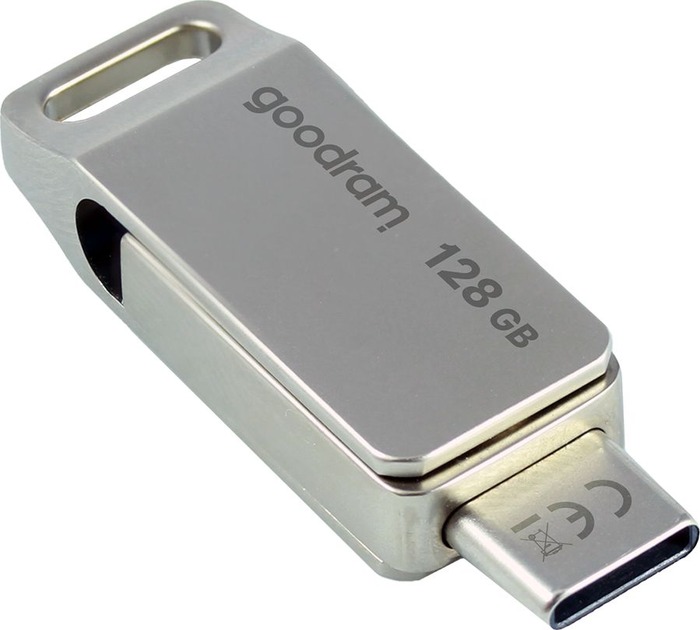 Pendrive USB GOODRAM ODA3 128GB USB 3.2 Gen 1/Type-C Silver (ODA3-1280S0R11) - obraz 4