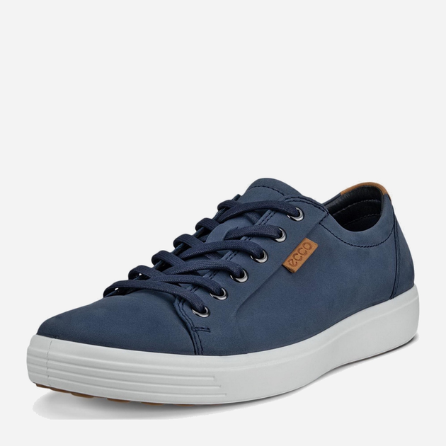 Sneakersy męskie skórzane ECCO Soft 7 43000459140 46 Granatowe (194891283199) - obraz 4