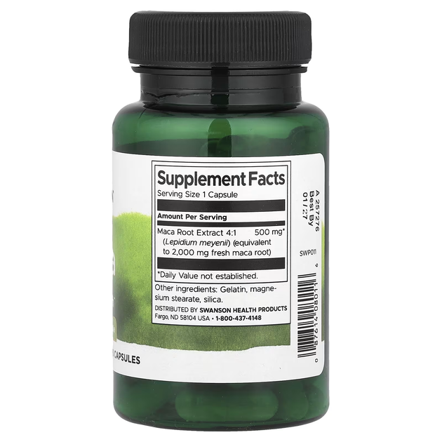 Екстракт Кореня Маки Maca 500мг - 60 капсул 087614080116 - Фото 2 Екстракт Кореня Маки Maca 500мг - 60 капсул 087614080116 - зображення 2