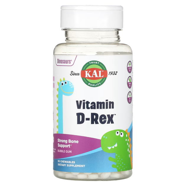Вітамін Д для Дітей Vitamin D-Rex 10мкг - 90 жувальних таб 021245462026