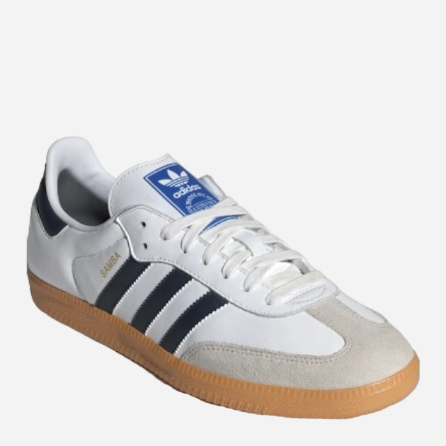 Sneakersy męskie do kostki adidas Originals Samba OG IF3814 44 (9.5UK) Biały/Ciemnogranatowy (4066759174610) - obraz 2