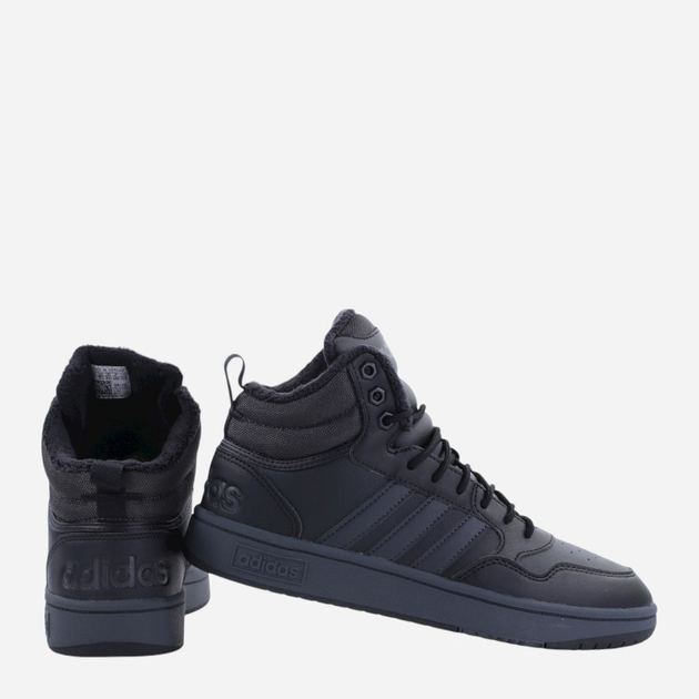 Zimowe trzewiki męskie wysokie adidas Hoops 3.0 Mid WTR GW6421 43.5 Czarne (4065427821726) - obraz 5