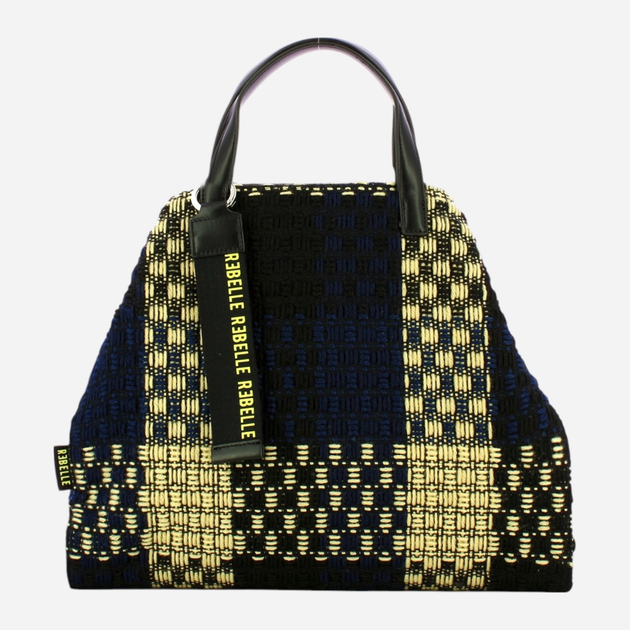 Torba shopper damska duża Rebelle Checked Wire 1WRE84TX0160-A639 Czarna (800070310514) - obraz 1