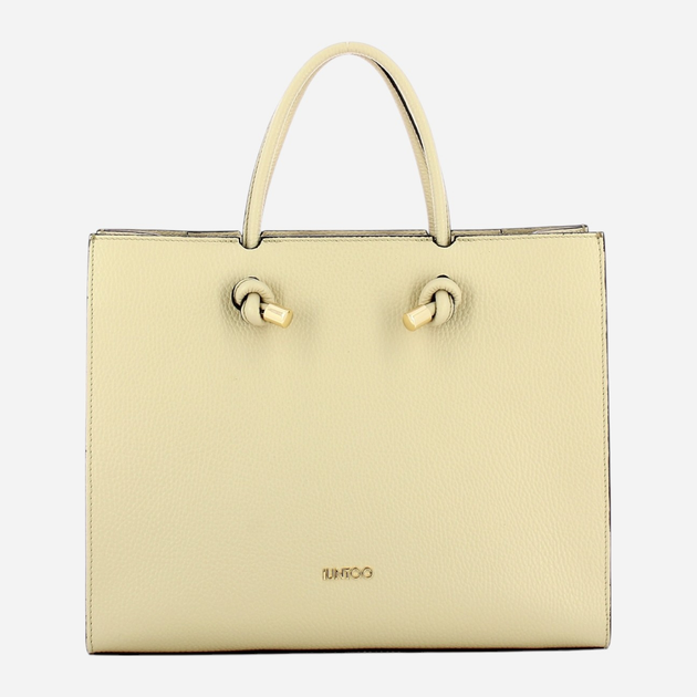 Torba shopper damska skórzana IUNTOO 168107-035 Beżowa (800070329022) - obraz 1