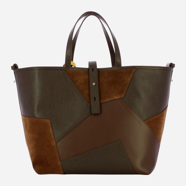 Torba shopper damska skórzana IUNTOO 171101-D23 Brązowa (800070329305) - obraz 2