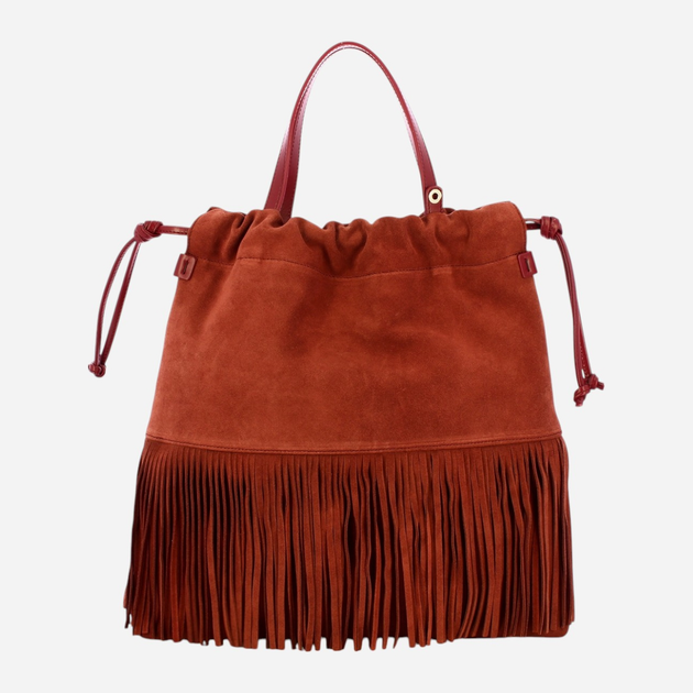 Torba shopper damska skórzana IUNTOO 174011-E10 Czerwona (800070326006) - obraz 2