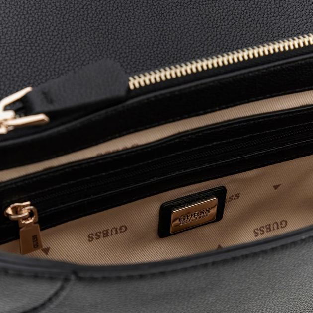 Torebka crossbody damska mała Guess Fedora HWBG9519190-BLA Czarna (800070334869) - obraz 3
