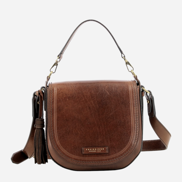 Torebka crossbody damska skórzana The Bridge Pearldistrict 04122701-14 Brązowa (800070043066) - obraz 4