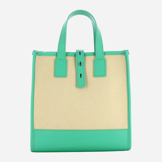 Torba shopper damska IUNTOO 105003-NATURALE/ACQUAMARINA Ciemnogranatowa (800070318309) - obraz 2