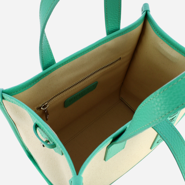 Torba shopper damska IUNTOO 105003-NATURALE/ACQUAMARINA Ciemnogranatowa (800070318309) - obraz 6