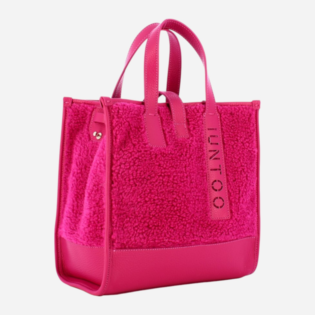 Сумка шопер жіноча IUNTOO 115003-FUXIA+TEDDY-FUXIA Рожева (800070310030) - зображення 3