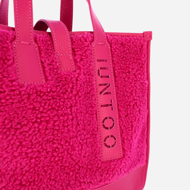 Сумка шопер жіноча IUNTOO 115003-FUXIA+TEDDY-FUXIA Рожева (800070310030) - зображення 5