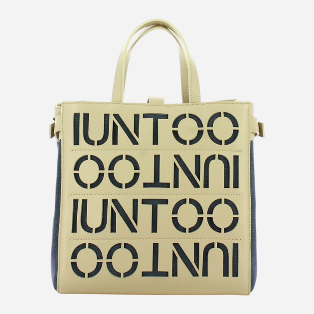 Torba shopper damska IUNTOO 140003-BEIGE-JEANS Beżowa (800070262512) - obraz 1