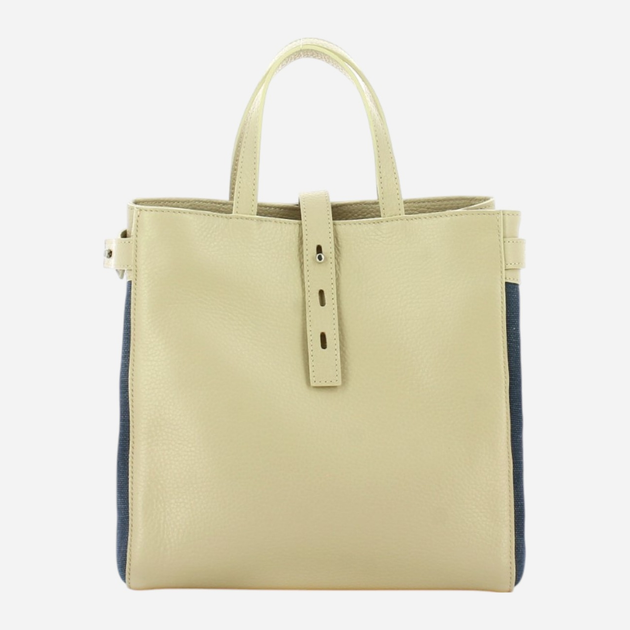 Torba shopper damska IUNTOO 140003-BEIGE-JEANS Beżowa (800070262512) - obraz 2