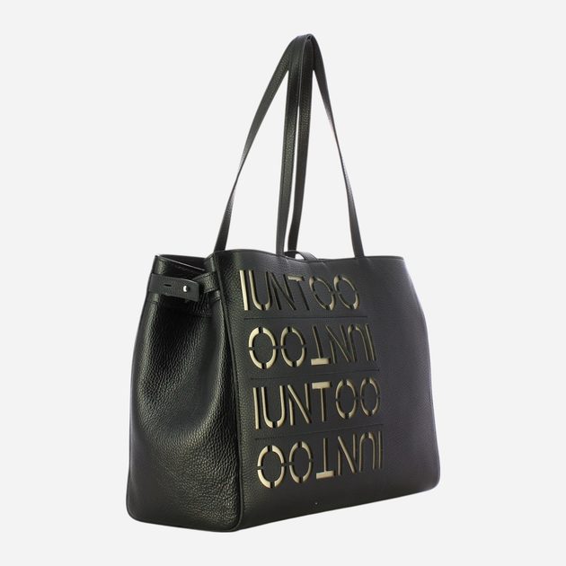 Torba shopper damska skórzana IUNTOO 130001-D28 Czarna (800070285187) - obraz 3