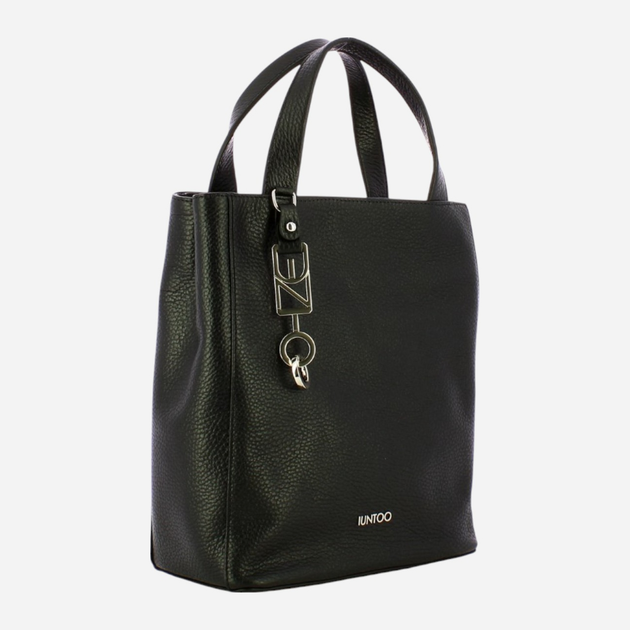 Torba shopper damska skórzana IUNTOO 168095-014 Czarna (800070318240) - obraz 3