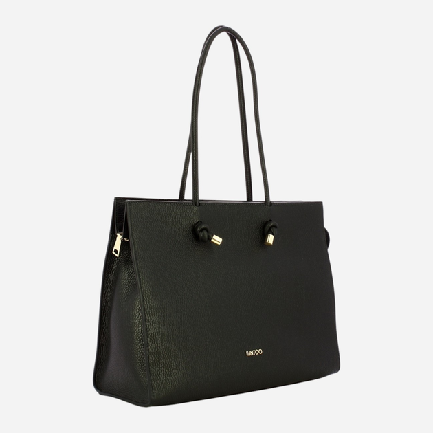 Torba shopper damska skórzana IUNTOO 168106-014 Czarna (800070329024) - obraz 3