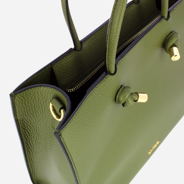 Torba shopper damska skórzana IUNTOO 168107-024 Zielona (800070329020) - obraz 5