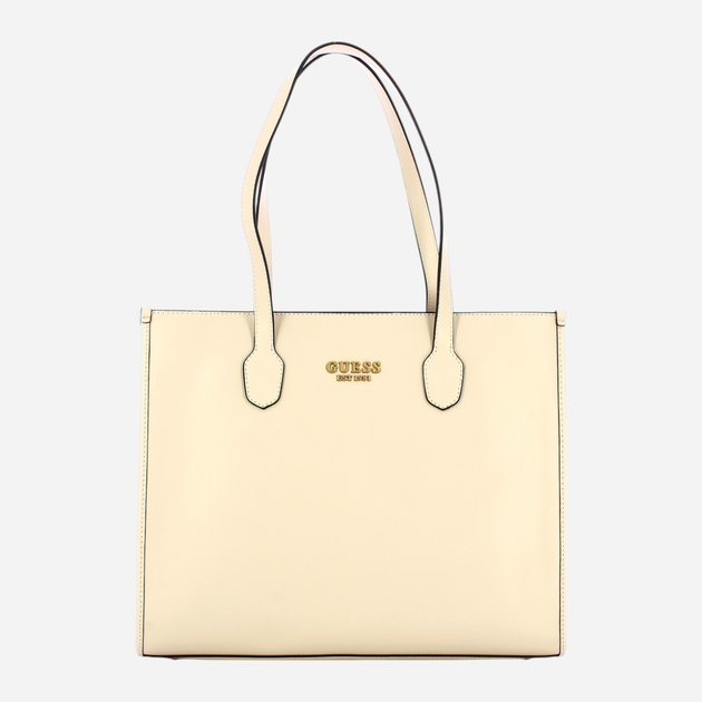 Torba shopper damska duża Guess Silvana HWVB8665240-LGR Beżowa (800070325041) - obraz 1