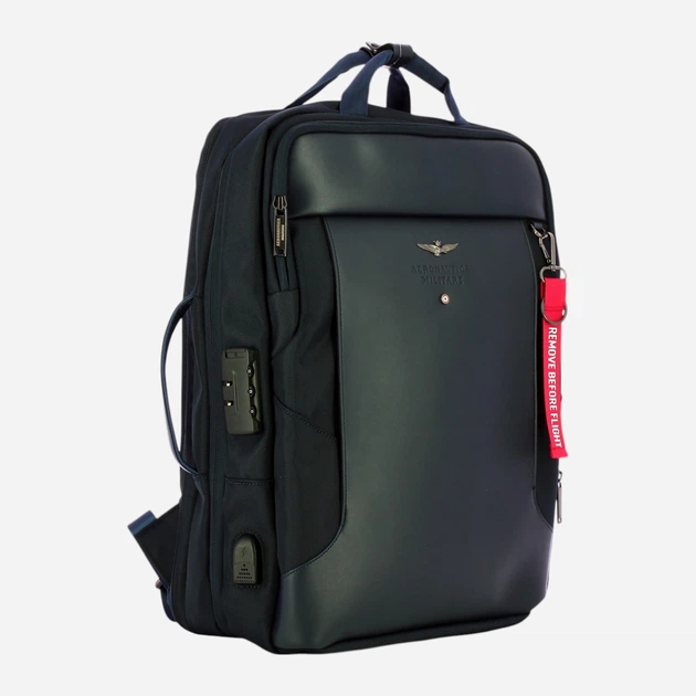 Plecak męski 25L Aeronautica Militare Bolt AM494-BL Ciemnogranatowy (800070307499) - obraz 3