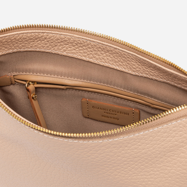 Сумка хобо жіноча з натуральної шкіри середня Gianni Chiarini BS-10491/24PE-TKL-2971 Бежева (800070314796) - зображення 5