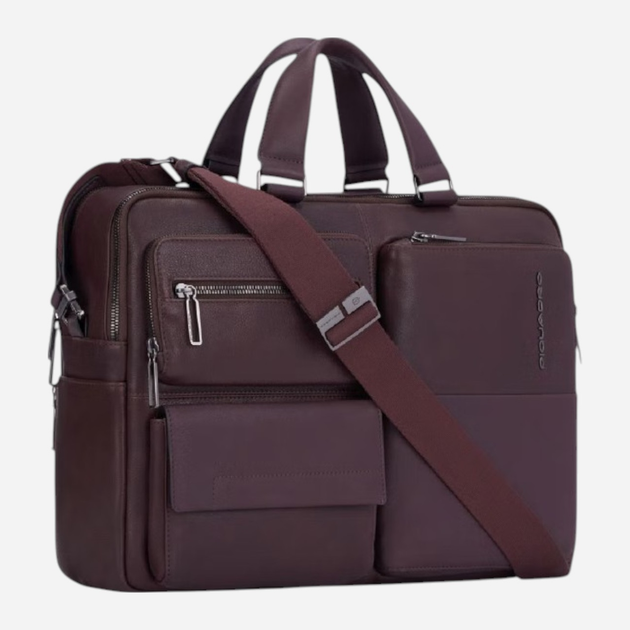 Torba aktówka męska skórzana Piquadro CA5882W116/M Brązowa (800070282053) - obraz 3