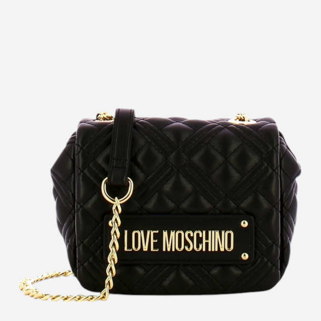 Сумка крос-боді через плече жіноча маленька Love Moschino Borsa Quilted JC4231PP0ILA0000 Чорна (800070318053) - зображення 1