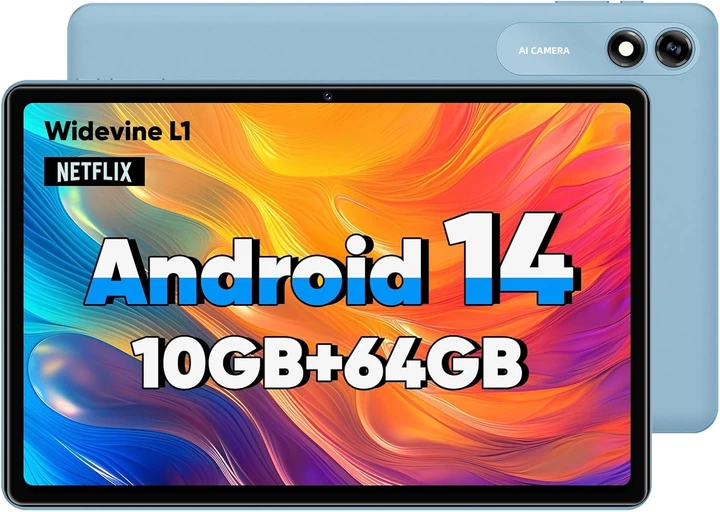 Планшет 10.1" COLORROOM C3Pro 10/64Gb 8 ядер Android 14 6000 mAh Голубой Б/В - Фото 2 Планшет 10.1" COLORROOM C3Pro 10/64Gb 8 ядер Android 14 6000 mAh Голубой Б/В - изображение 2