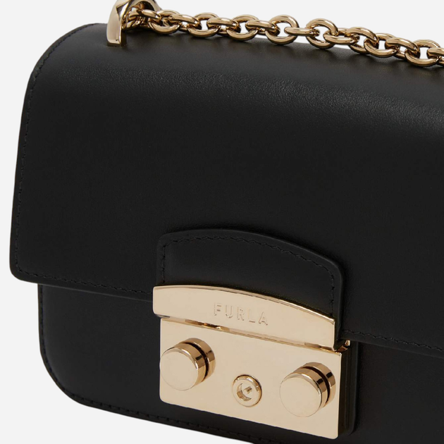 Torebka crossbody damska skórzana Furla Metropolis Mini WB00828AX0733O60001007 Czarna (800070302220) - obraz 5