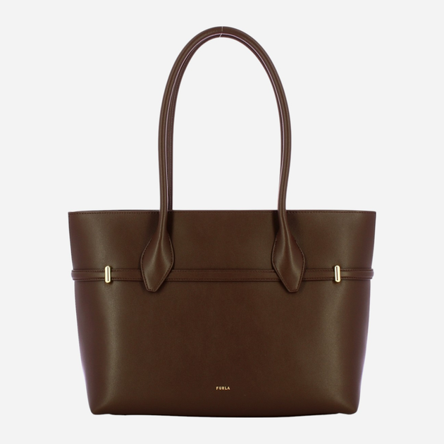 Torba shopper damska skórzana Furla Goccia L WB01497BX31042460S1007 Brązowa (800070331251) - obraz 2