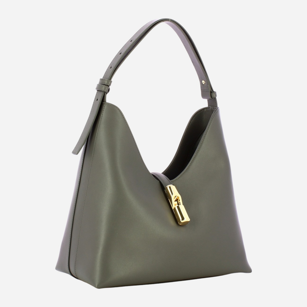Torebka hobo damska skórzana Furla Goccia M WB01499BX31042269S1007 Szara (800070331301) - obraz 3
