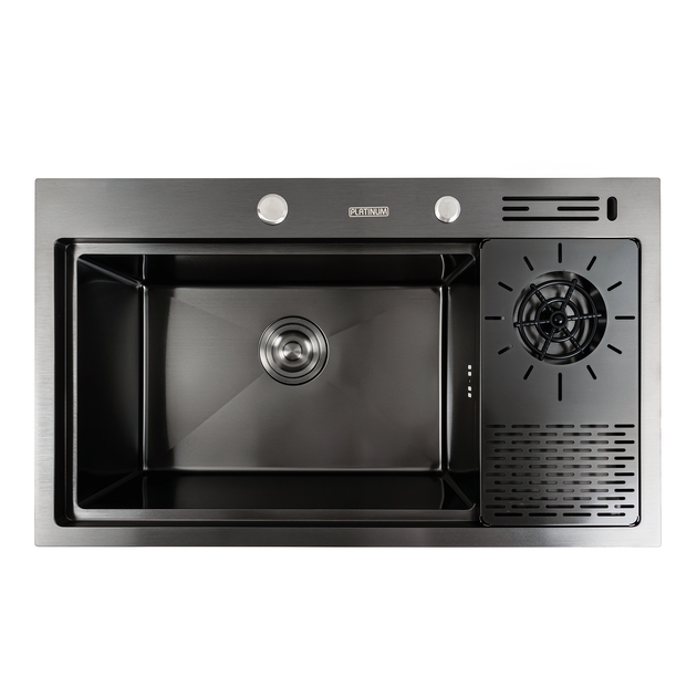 Кухонная мойка черная PVD 78*46 Platinum Handmade – фото, отзывы ...