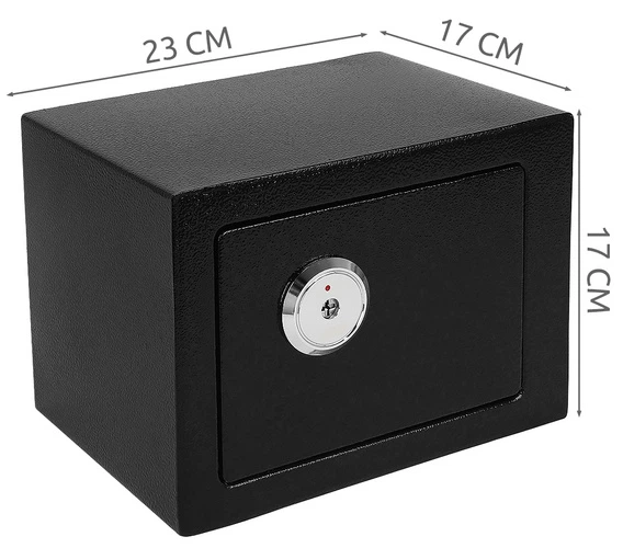 Сейф меблевий на ключ S8800 2-х ригельний, 16x16x22 см - зображення 5