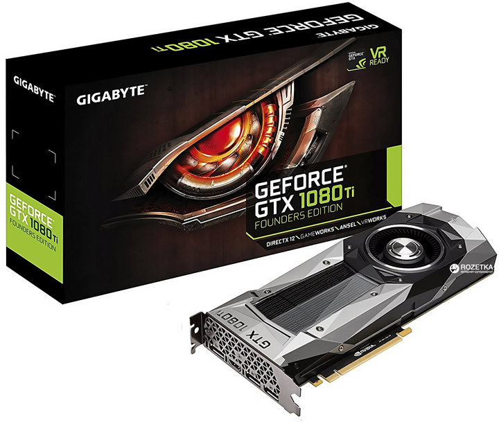 Видеокарта Gigabyte PCI-Ex GeForce GTX 1080 Ti Founders Edition 11GB GDDR5X (352bit) (1480/11010) (HDMI, 3 x DisplayPort) (GV-N108TD5X-B) – фото, отзывы, характеристики в интернет-магазине ROZETKA | Купить в Украине: Киеве, Харькове, Днепре, Видеокарта Gigabyte PCI-Ex GeForce GTX 1080 Ti Founders Edition 11GB GDDR5X (352bit) (1480/11010) (HDMI, 3 x DisplayPort) (GV-N108TD5X-B) – фото, отзывы, характеристики в интернет-магазине ROZETKA | Купить в Украине: Киеве, Харькове, Днепре,