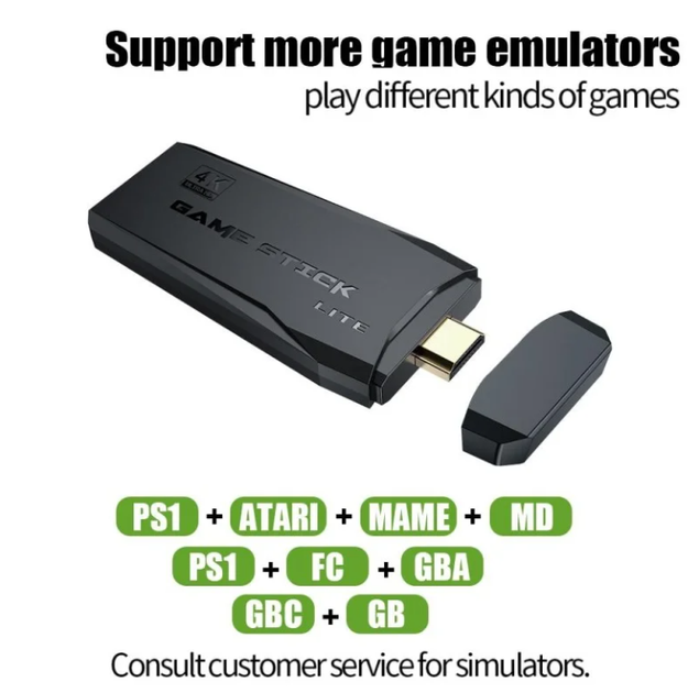 Игровая приставка TOPA Game Stick Lite 64 Gb для ТВ 4k Ultra HD 2 беспроводных джойстика - изображение 6