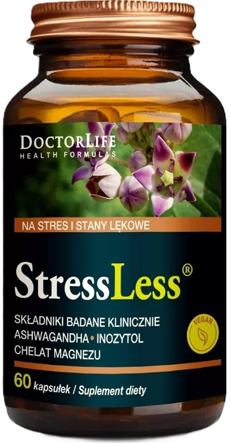 Suplement diety Doctor Life StressLess na stres i stany lękowe 60 kapsułek (5906874819036) - obraz 1