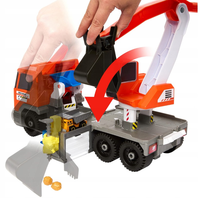 Zestaw do zabawy Matchbox Ciężarówka-koparka HPD64 (0194735156535) - obraz 6
