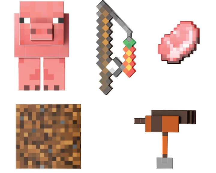 Фігурка Mattel Minecraft Diamond Level Pig HTM04 14 см (0194735193899) - зображення 3